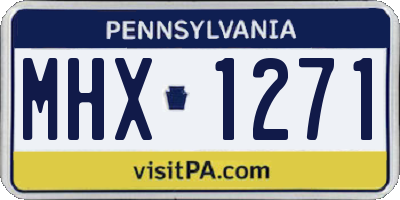 PA license plate MHX1271