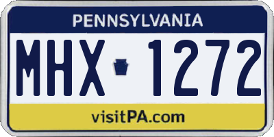 PA license plate MHX1272