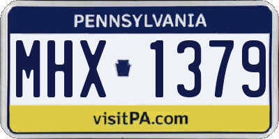 PA license plate MHX1379