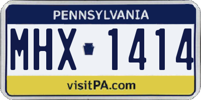 PA license plate MHX1414
