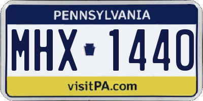 PA license plate MHX1440