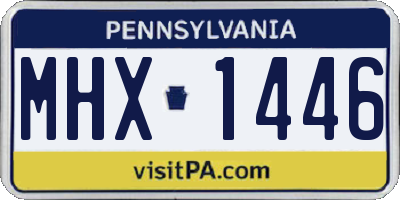 PA license plate MHX1446