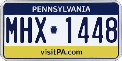 PA license plate MHX1448