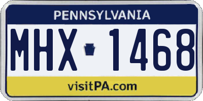 PA license plate MHX1468