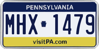 PA license plate MHX1479