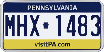 PA license plate MHX1483