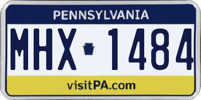 PA license plate MHX1484
