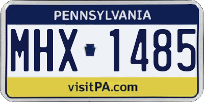 PA license plate MHX1485