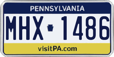 PA license plate MHX1486
