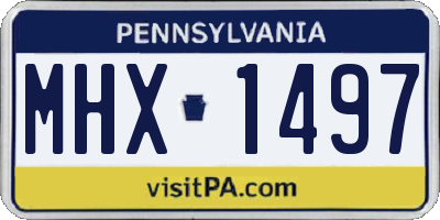 PA license plate MHX1497