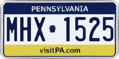 PA license plate MHX1525
