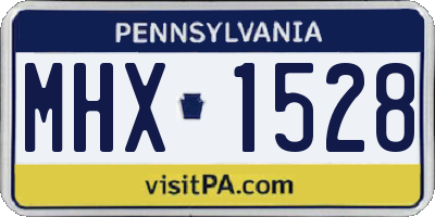 PA license plate MHX1528