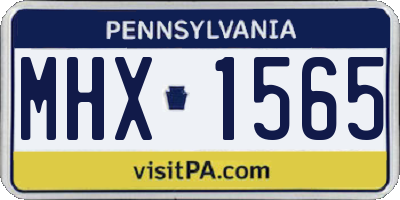 PA license plate MHX1565