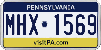 PA license plate MHX1569