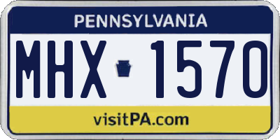 PA license plate MHX1570