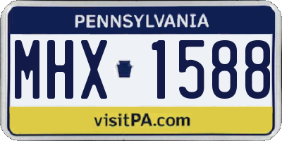 PA license plate MHX1588