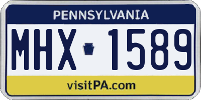 PA license plate MHX1589
