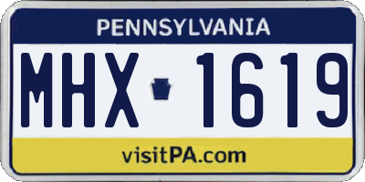PA license plate MHX1619