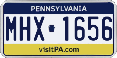 PA license plate MHX1656