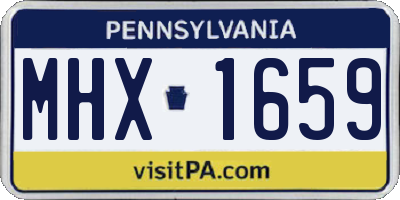 PA license plate MHX1659