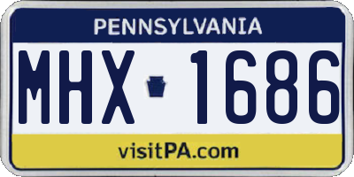 PA license plate MHX1686
