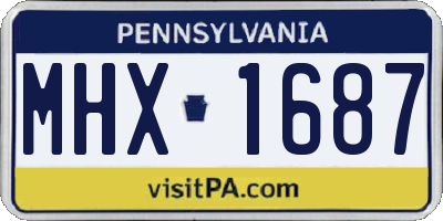 PA license plate MHX1687