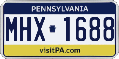 PA license plate MHX1688