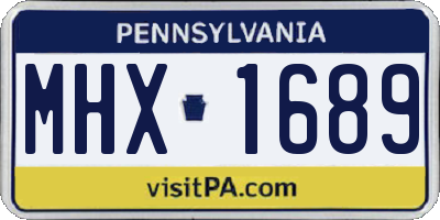 PA license plate MHX1689