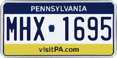 PA license plate MHX1695