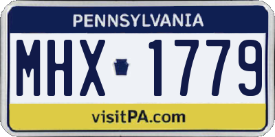 PA license plate MHX1779