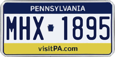 PA license plate MHX1895
