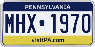 PA license plate MHX1970