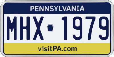 PA license plate MHX1979