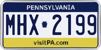 PA license plate MHX2199