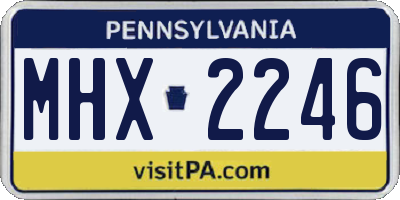 PA license plate MHX2246