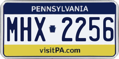 PA license plate MHX2256