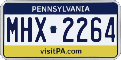 PA license plate MHX2264