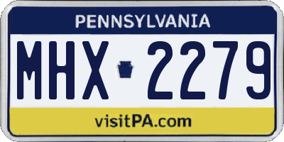 PA license plate MHX2279