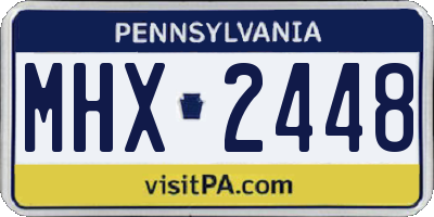 PA license plate MHX2448