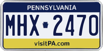 PA license plate MHX2470