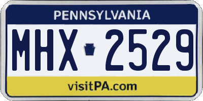 PA license plate MHX2529