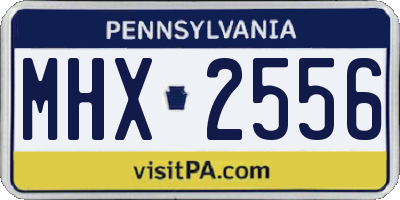 PA license plate MHX2556