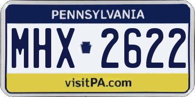 PA license plate MHX2622