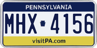 PA license plate MHX4156
