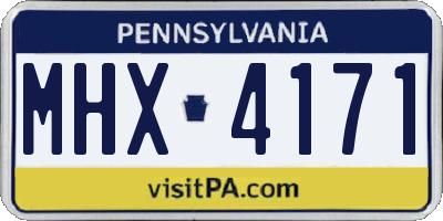 PA license plate MHX4171