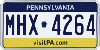 PA license plate MHX4264