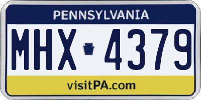 PA license plate MHX4379