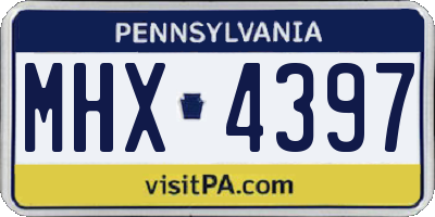 PA license plate MHX4397