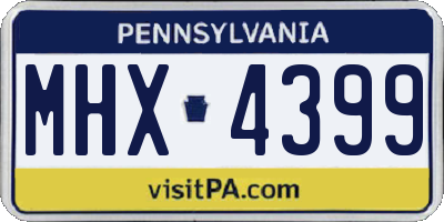PA license plate MHX4399
