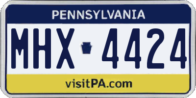 PA license plate MHX4424